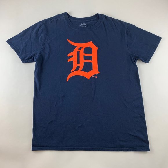 Majestic Other - Detroit Tigers MLB Navy Blue Majestic Crewneck Shirt